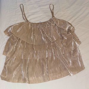 Never before worn gold tiered top